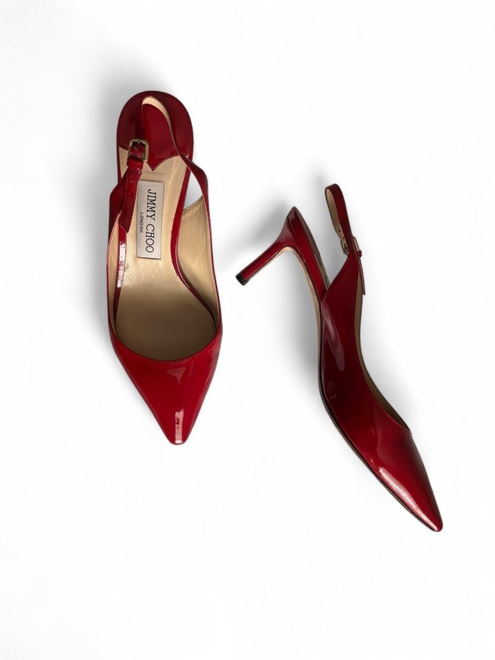 Jimmy Choo Red Erin Slingback Heels